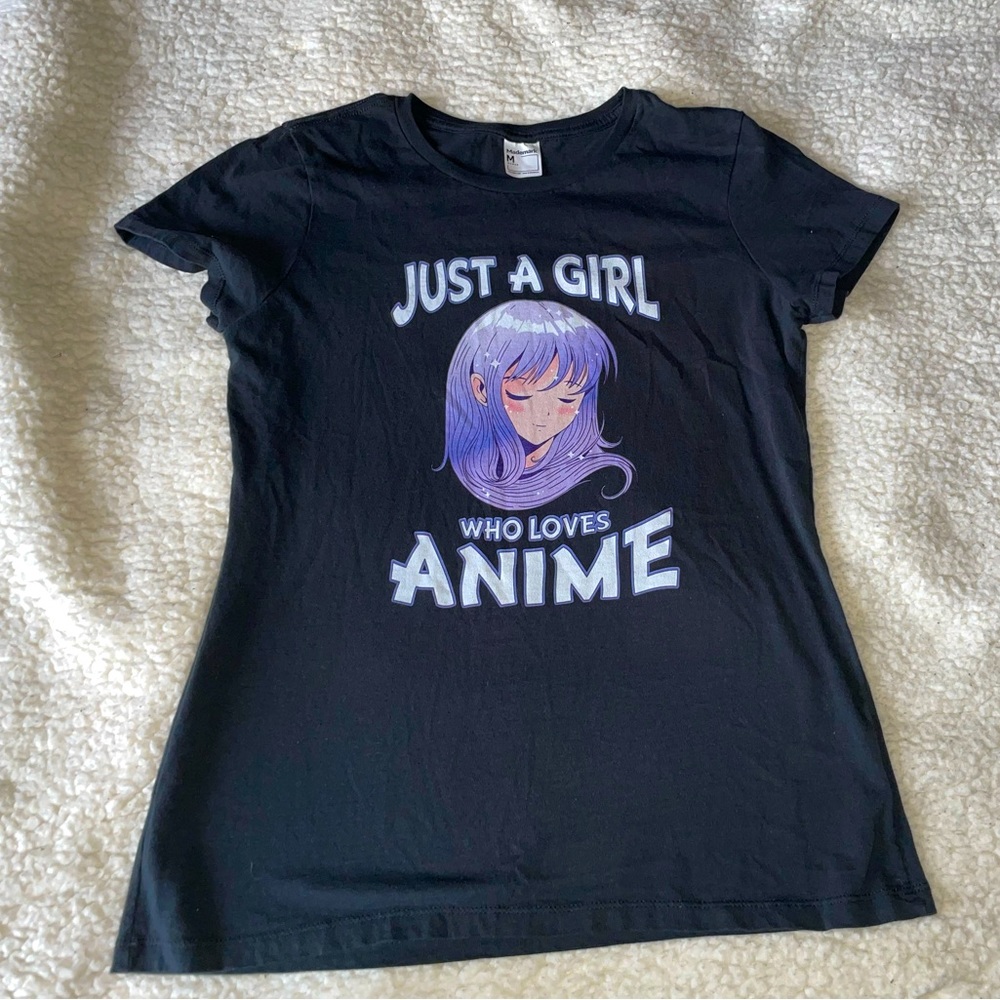 “Just a Girl who loves Anime” Women’s size Medium T-shirt